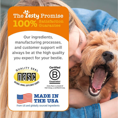 Zesty Paws Turmeric Curcumin for Dogs - for Hip & Joint Mobility Supports Canine Digestive Cardiovascular & Liver Health - Coconut Oil for Skin Health with 95% Curcuminoids + Bioperine Bacon, 90 Count5