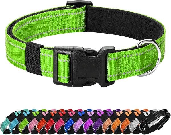 Reflective Dog Collar Padded with Soft Neoprene Breathable Quick Release Basic Dog Collars for Medium Dogs Purple Girl12