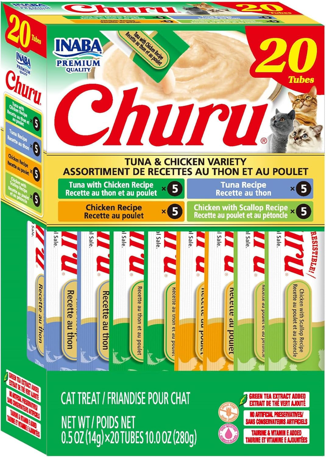 inaba-churu-cat-treats-lickable-squeezable-creamy-puree-cat-treat-with-green-tea-extract-taurine-0-5-ounces-each-tube-50-tubes-tuna-chicken-variety