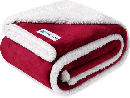 Petami Waterproof Dog Blanket for Couch, Extra Large 80X60, Pee Proof Sherpa Fleece Reversible Pet Throw, Furniture Protector for Bed Sofa Crate Kennel, Soft Washable Cover for Dog Cat, Grey Sherpa12