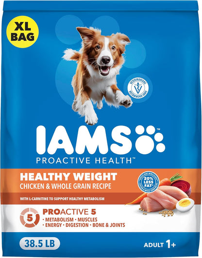 IAMS Proactive Health Healthy Weight Dry Dog Food, Chicken, 29.1 Lb | Real Chicken #1 Ingredient, L-Carnitine for Metabolism, Strong Muscles, No Fillers or Artificial Flavors, Vet-Recommended14