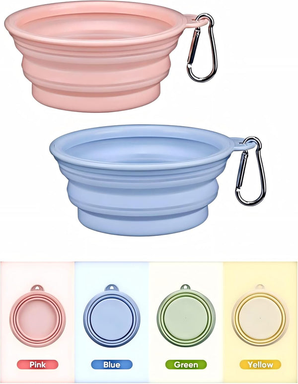 2-Pack Portable Pet Bowls, 12OZ Collapsible Dog & Cat Water Bowl with Hook | Bpa-Free Leak-Proof Foldable Food Dish for Small Medium Pets, Travel, Camping Daily Indoor&Outdoor Essentials3