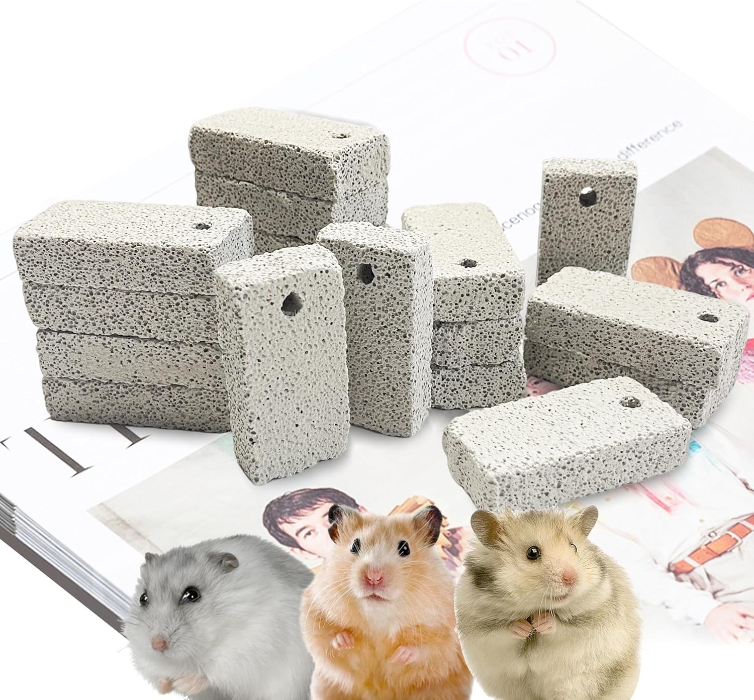 18-pcs-small-animal-pet-lava-bites-chews-toy-mineral-calcium-stone-bunny-teeth-grinding-block-for-hamster-chinchilla-rabbit-squirrel-rat-parrot-guinea-pig