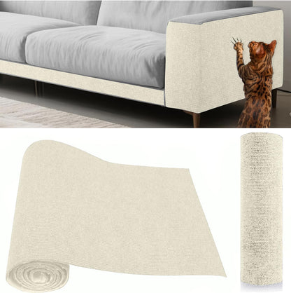 Cat Scratch Furniture Protector Couch Protector from Cat Claws Self-Adhesive Carpet Remnants Scratching Mat Trimmable DIY Climbing Covering Posts (Grey, 15.8" X 39.3")10