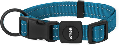 Best Pet Supplies Voyager Reflective Dog Leash or Collar with Neoprene Handle, for Small, Medium, and Large Breed Puppies, Cute and Heavy Duty for Walking, Running and Training - Royal Blue, S13