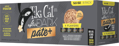 Tiki Cat after Dark Pate+ Wet Cat Food, Variety Pack, 2.8 Oz. Cans (Pack of 12)18