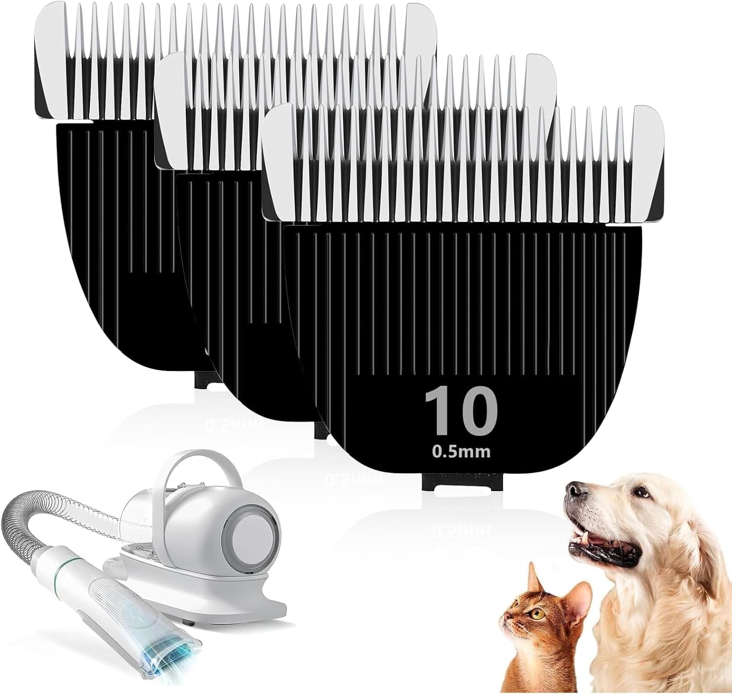 3pcs-replacement-blade-for-nebot-p1-pro-pet-grooming-kit-vacuum-size-10-cut-length-1-500-5mm-made-of-ceramic-blade-stainless-steel-blade