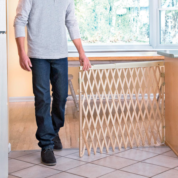 Evenflo Expansion Walk-Thru Room Divider Baby Gate (Natural Wood)5
