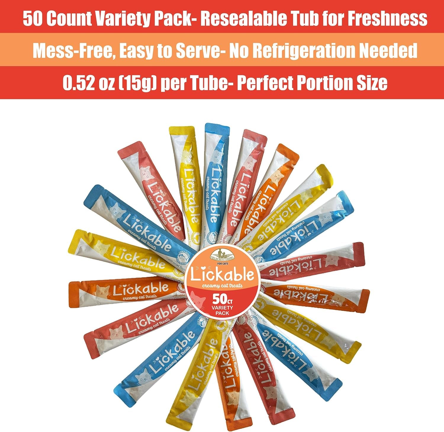 fieldcrest-farms-lickable-cat-treats-50-count-variety-pack-chicken-tuna-duck-salmon-thick-protein-rich-squeeze-tubes-with-taurine-grain-free-6-calories-per-tube