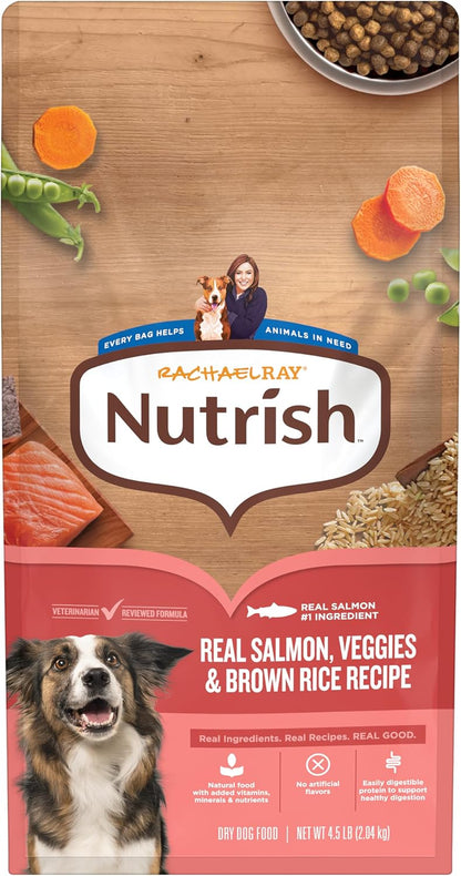Nutrish Salmon Dry Dog Food, 26 Lb. Bag (Rachael Ray) | Complete & Balanced Nutrition for Small, Medium and Large Breed Adult Dogs, Veterinarian Reviewed Formula11
