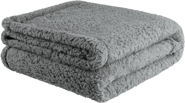 Furrybaby Dog Blanket Soft Dog Blankets for Large Dogs Puppy Essentials Washable Sherpa Fleece Cat Blanket 32X40 Inches for Bed Furniture Couch Sofa (Medium, Grey)1