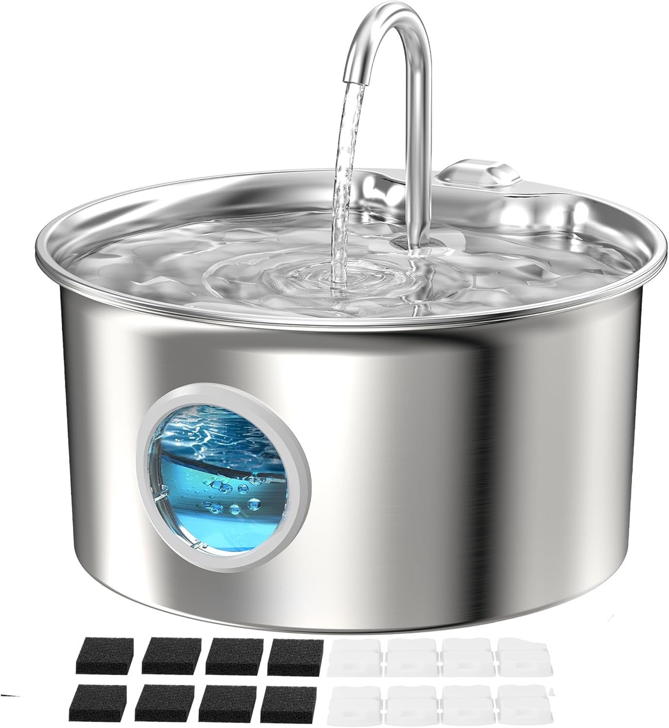 cat-water-fountain-stainless-steel-cat-fountain-for-drinking-88oz-2-6l-pet-water-fountain-for-cats-indoor-quiet-cats-water-bowl-dispenser-pets-feeding-watering-supplies-for-small-animals