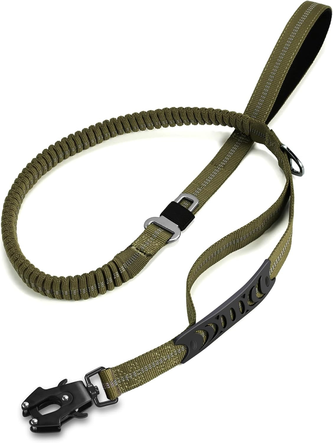 tinmarda-heavy-duty-dog-leash-with-2-padded-handles-advanced-easy-metal-clip-4-6ft-shock-absorbing-no-pull-dog-leashes-for-medium-large-dogs-that-pull-army-green