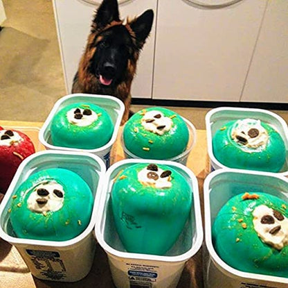 Chew King by Mammoth Premium Treat Dispensing Dog Toy, Durable Natural Rubber Chew Toy, Safety Air Vent, Interactive Enrichment Toy for Aggressive Chewers, Large Pack of 2- Teal10