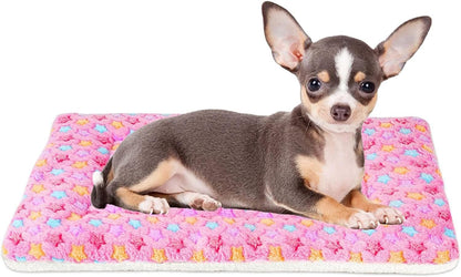 Mora Pets Cat Bed Dog Crate Pad Ultra Soft Pet Bed with Cute Star Print Washable Crate Mat for Small Dogs and Indoor Cats Reversible Fleece Dog Kennel Pad Cat Carrier Mat 14 X 17.5 Inch Grey10