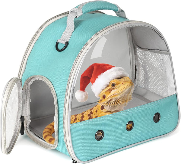 Bearded Dragon Travel Carrier,Lizards Carrier, Small Animal Travel Carrier for Sugar Glider Hedgehog Rat Parrot Bird Guinea Pig, Portable Guinea Pig Travel Bag for 218