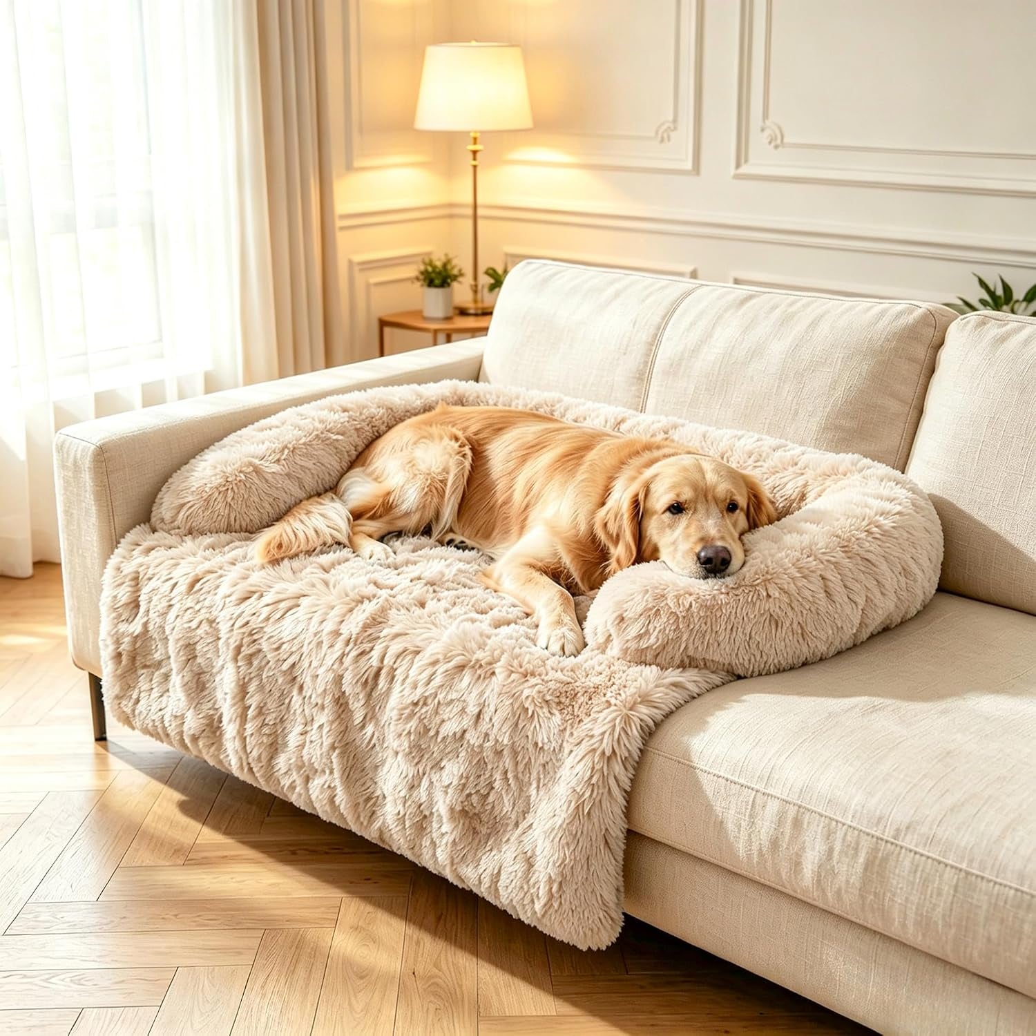 calming-dog-bed-for-couch-thickened-plush-dog-mat-with-raised-bolster-washable-pet-sofa-bed-furniture-protector-non-slip-dog-couch-cover-for-small-medium-large-dogs-cats-dark-gray-x-small