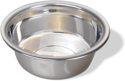Van Ness Pets Medium Lightweight Stainless Steel Dog Bowl, 32 OZ Food and Water Dish, Natural1