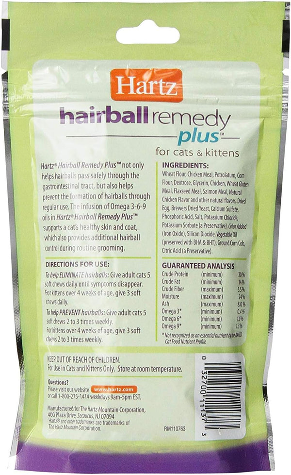 Hartz Hairball Remedy plus Chicken Flavored Soft Chews for Cats and Kittens3