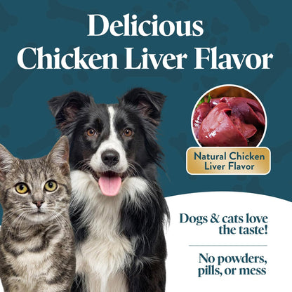 Vision Chews Eye Supplements for Dogs & Cats, 30 Count | Chicken Liver Flavor with Omega-3, Lutein and Antioxidants; No Preservatives, Made in USA, 30-Count Bag4