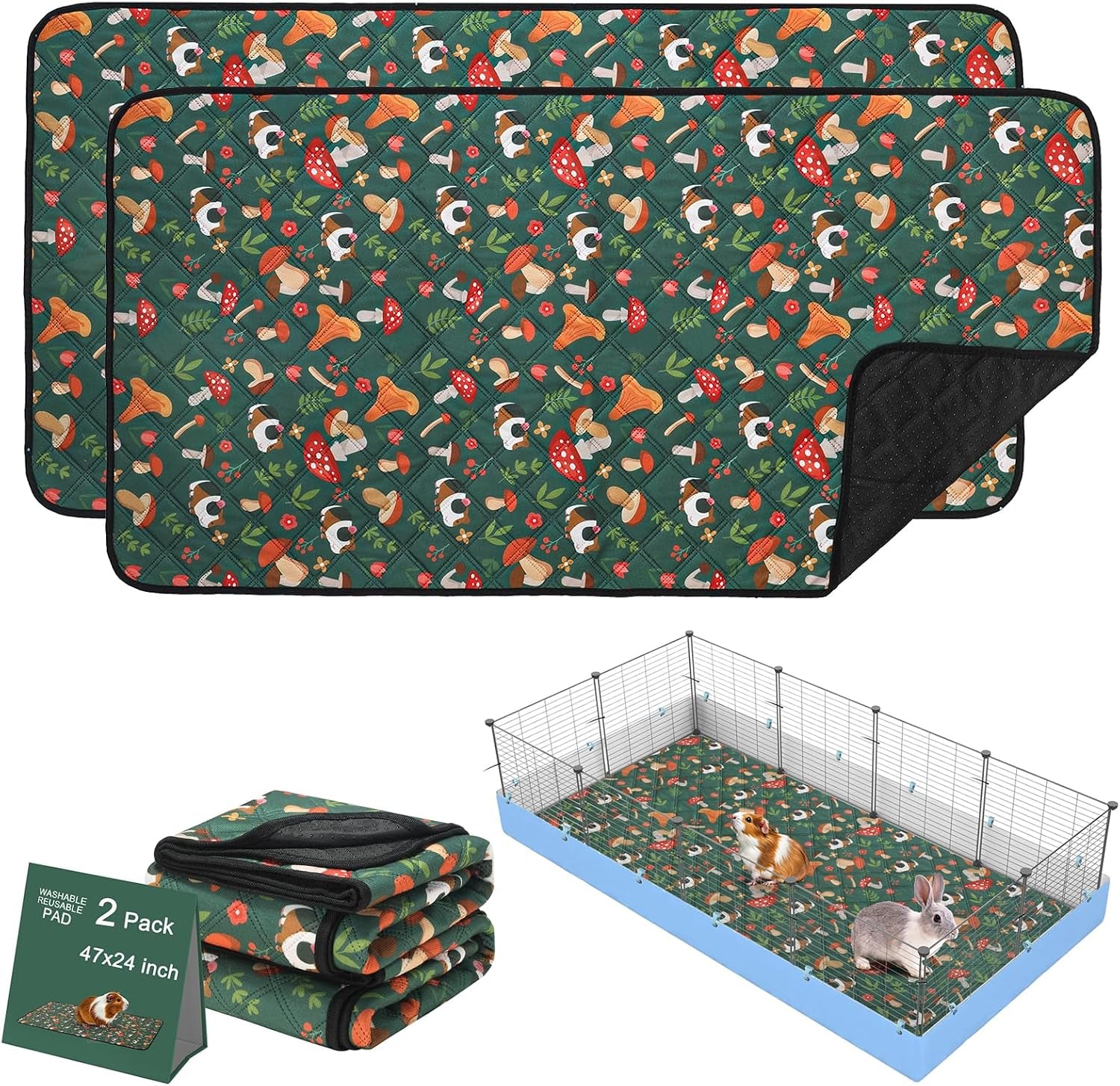 mechpia-2-pack-guinea-pig-cage-liners-washable-47x24-bedding-pee-pad-super-absorbent-waterproof-anti-slip-reusable-mat-for-rabbit-hamster-rat