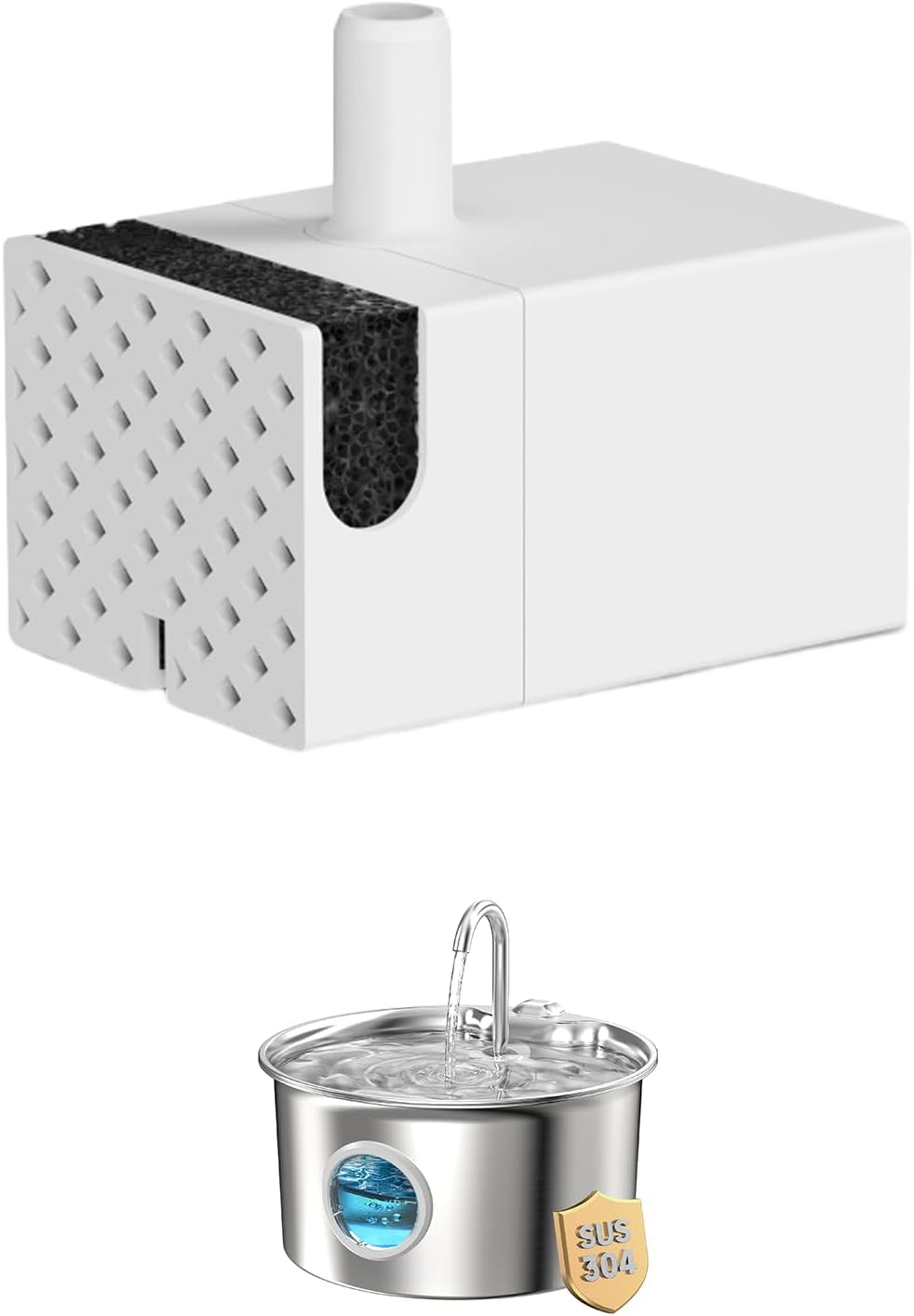 cat-water-fountain-pump-quiet-water-fountain-pump-replacement-for-atmziqxr-cat-water-fountains-stainless-steel-cleaning-every-two-weeks-for-longer-life