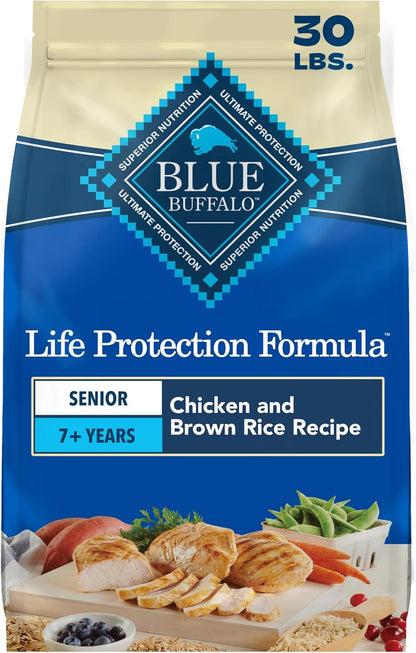 Blue Buffalo Life Protection Formula Chicken Senior 7+ Dry Dog Food, 5 Lb | Real Chicken #1 Ingredient, Glucosamine & Chondroitin for Joint Health & Mobility, Antioxidant-Rich Lifesource Bits,14