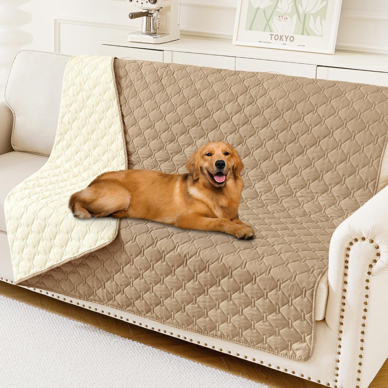 smiry-waterproof-dog-bed-cover-blanket-reversible-pet-blanket-soft-reversible-washable-leakproof-cats-dogs-couch-cover-for-sofa-couch-furniture-30x70-inch