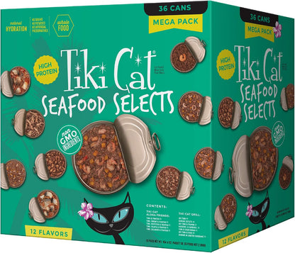 Tiki Cat Wet Cat Food Mega Pack, Chicken Craves Variety Pack, 2.8 Oz. Cans (24 Count)9