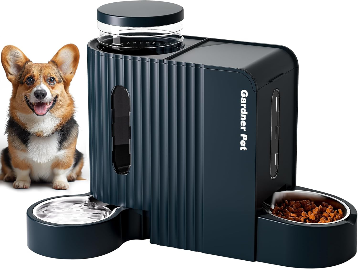 gardner-pet-automatic-gravity-cat-food-feeder-and-water-dispenser-stainless-steel-two-in-one-set-large-capacity-dispenser-for-pets-dogs-puppies-kittens-0-8-gallons-x-2