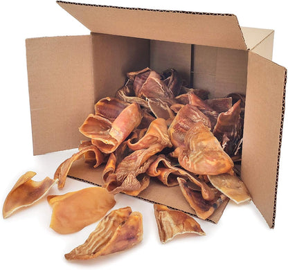 Best Pet Supplies Gigabite Whole Pig Ears for Dogs - 25 Count | Single Ingredient, All Natural Pig Ears, Supports Dental Health, Perfect for Training, Slow Roasted Chews10