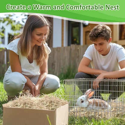 MAQIHAN Natural Straw for Small Animal Bedding - 5.92 Oz Dry Garden Straw | Animal Hay Bedding and Nest Material for Sleeping, Chewing and Toys for Rabbits, Bed Mat8