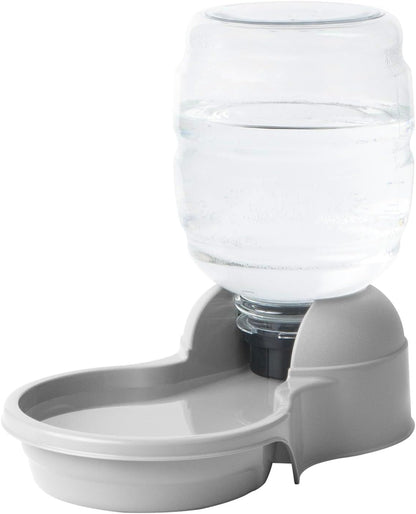 Petmate Aspen Pet Lebistro Water Dispenser for Cats and Dogs, 1 Gal Size | Gravity Fed Reservoir, Reduces Daily Refills, USA Made, Wide Basin, Suits Multiple Pets Sharing One Feeding Area Each Day1