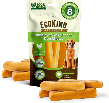 Ecokind Yak Cheese Himalayan Dog Chews, Yak Chews for Large Dogs, 4-5 Bones | 1 Lb, Long Lasting for Aggressive Chewers, Only 3 Ingredient Natural High Protein Dental Dog Treats, No Additives or Lactose18