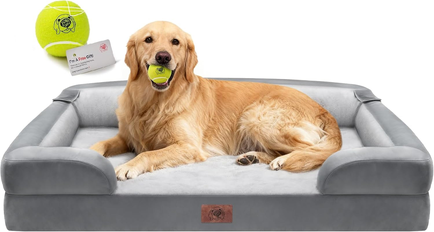waterproof-orthopedic-dog-bed-for-extra-large-sized-dogs-memory-foam-pet-bed-sofa-with-bolster-dog-couch-with-washable-cover-non-slip-bottom-42x30-inch-grey