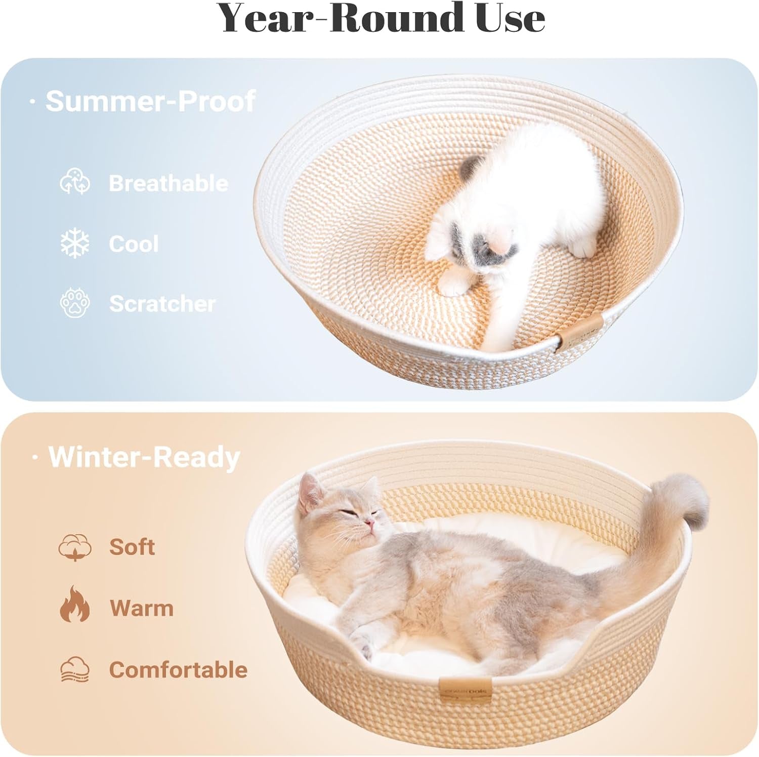 cheerhome-pets-cat-bed-basket-with-cushion-cotton-rope-woven-pet-bed-for-indoor-cats-couch-stimulicat-cat-bed-handwoven-breathable-all-season-universal-white