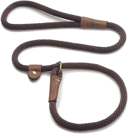 Mendota Pet Slip Leash - Dog Lead and Collar Combo - Made in the USA - Mocha, 3/8 in X 6 Ft - for Small/Medium Breeds60