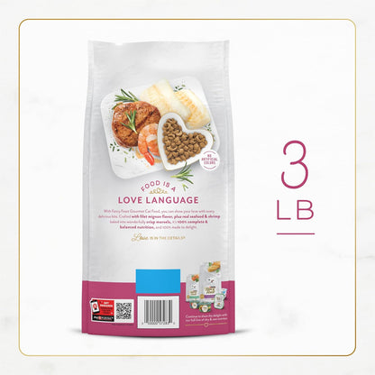 Purina Fancy Feast Dry Cat Food Filet Mignon Flavor with Seafood and Shrimp - 3 Lb. Bag11