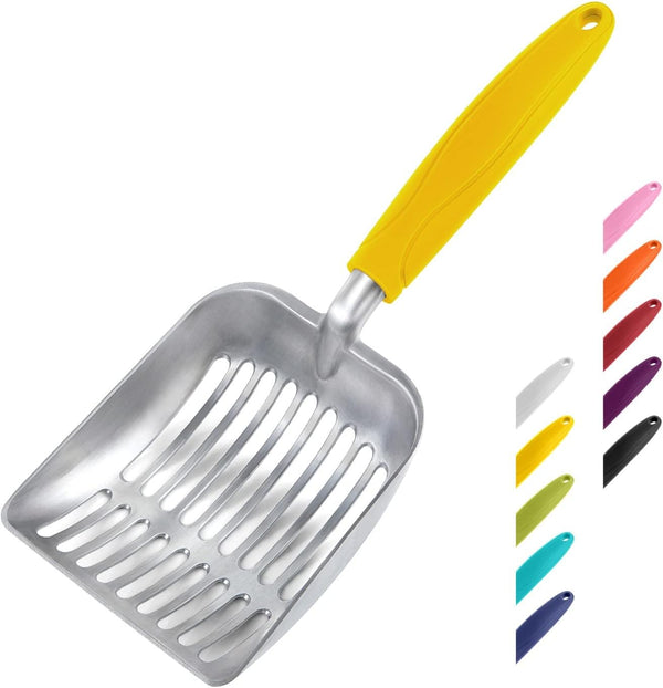 Wepet Cat Litter Scoop, Aluminum Alloy Sifter, Kitty Metal Scooper, Deep Shovel, Long Handle, Poop Sifting, Kitten Pooper Lifter, Durable, Heavy Duty, for Litter Box11