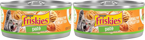 Purina Friskies Wet Cat Food Pate, Poultry Platter - (Pack of 24) 5.5 Oz. Cans11