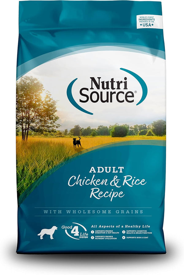 Nutrisource Adult Dry Dog Food, Chicken & Rice, 26 Lb | Probiotic & Prebiotic Digestive Support, Healthy Skin & Coat, No Corn Wheat or Soy8