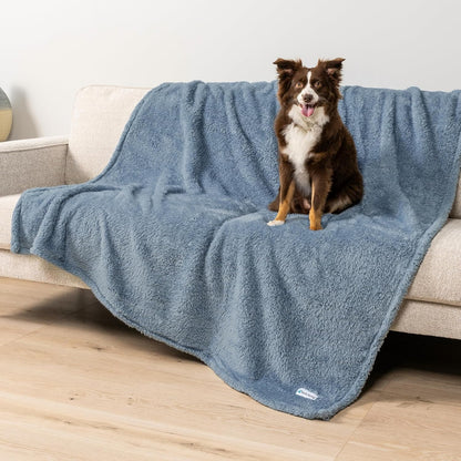 Petami Fluffy Waterproof Dog Blanket for Couch and Bed, Reversible Sherpa Pet Throw, Pee Proof Furniture Protector Sofa Cover, Washable Cat Blanket for Small Medium Dogs and Cats (Pink Blush, 24X32)30