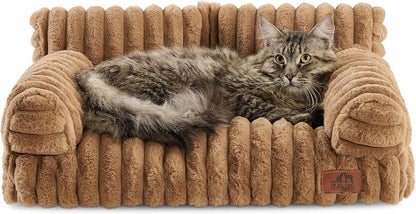 Hollypet Small Dog Large Cat Bed Puppy Couch Beds for Pets up to 25 Lbs | Fluffy Dog Cat Couch Plush Soft Warming Pets Beds with Machine Washable Cover and Non-Slip Bottom32