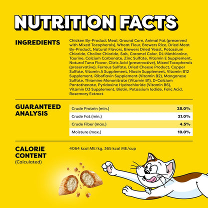 Temptations Jumbo Stuff Crunchy & Soft Cat Treats, Tuna, 14 Oz | Crunchy Outside, Soft Inside, under 2 Calories per Treat, Resealable Stay-Fresh Tub, 100% Complete & Balanced5