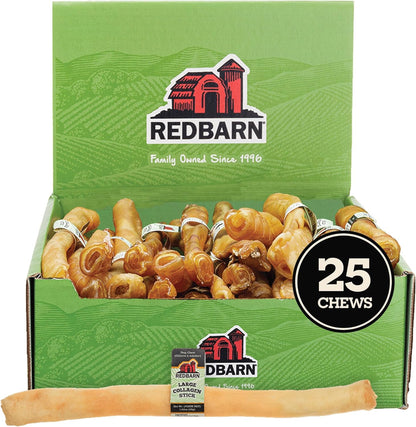 Redbarn Pet Products All-Natural Large 12" Beef Collagen Sticks for Dogs - Long Lasting Low-Odor Alternative to Traditional Rawhide & Bully Sticks - Supports Healthy Joints, Skin, & Coat - 3 Pack20