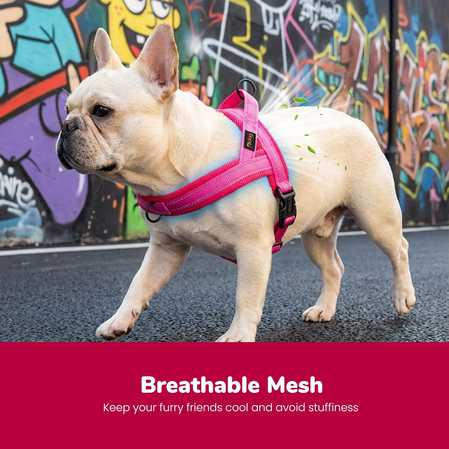 didog-no-pull-dog-harness-for-small-dogs-breathable-mesh-padded-hot-pink-s-quick-fit-easy-on-and-off-lightweight-reflective-vest-harness-for-night-safty-easy-for-walking-and-training-chest-18-22