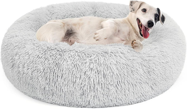 MIXJOY Orthopedic Dog Bed Comfortable Donut Cuddler round Pet Beds Ultra Soft Washable Dog and Cat Cushion (20''/23''/30'') (23'', Brown)27