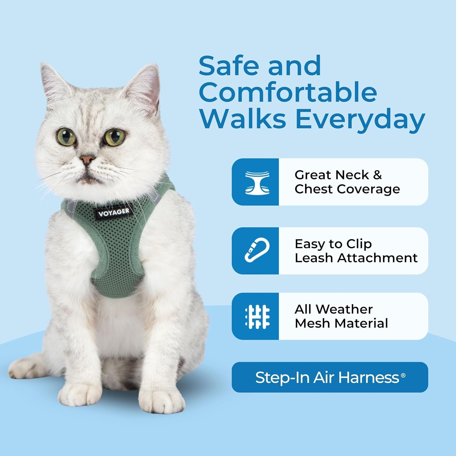 voyager-step-in-pet-harness-all-weather-mesh-adjustable-step-in-harness-for-cats-and-dogs-by-best-pet-supplies-307-set-moss-green-m
