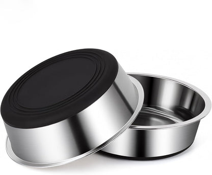 Dog Bowls Durable Non-Slip Stainless Steel Dog Bowls 2-Pack Holds 3 Cups | Basic Bowls for Dogs with Rubber Base for Dry Food, Wet Food and Water9