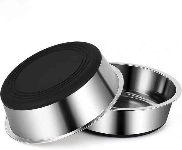 Dog Bowls Durable Non-Slip Stainless Steel Dog Bowls 2-Pack Holds 3 Cups | Basic Bowls for Dogs with Rubber Base for Dry Food, Wet Food and Water9